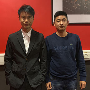 李克勤與經紀人李志合影